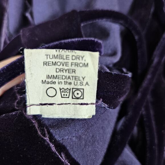 Vintage Bruno Duluc x Kush Mini Dress S Purple Velvet Strappy 80s 90s Y2K Dance - Picture 14 of 16